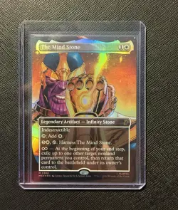 Marvel Super Heroes The Mind Stone 0386 Foil Full Art Legendary Artifact - Image 1