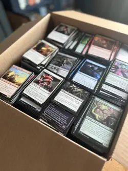 18 lbs Magic: The Gathering Bulk Cards – Unsorted Commons & Uncommons (2019+ Set - Image 1
