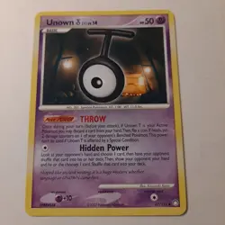Unown [T] Pokemon Card Level 14 HP 50 Basic 2007 67/123 Regular - Image 1