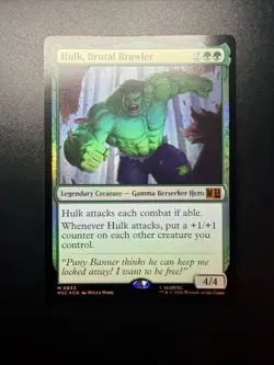 Hulk Brutal Brawler Foil 833 Commander: Marvel Super Heroes Magic the Gathering - Image 1