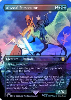 MTG SILVER FOIL Abyssal Persecutor Borderless - The Lord of the Rings Commander - Image 1