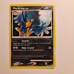 Murkrow Pokemon Card Lv 20 Hp 60 2007 90/123 - Image 1