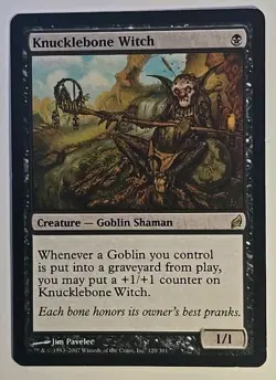 Magic The Gathering Knucklebone Witch Lorwyn Regular 2007 LP - Image 2