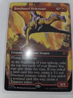 mtg, Bonehoard Dracosaur (Borderless)- The Lost Caverns of Ixalan Regular NM - Image 1