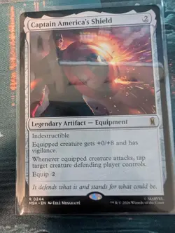 Captain America's Shield 244 Rare Marvel Super Heroes Magic: The Gathering LP - Image 1