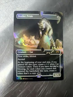 MTG Magic the Gathering FOIL Ocelot Pride Borderless MH3 - Image 1
