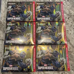 6- Magic The Gathering Marvel Super Heroes Collector Booster Boxes Brand New - Image 1