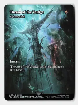 Thrum of the Vestige - Lightning Bolt Showcase 40 FINAL FANTASY MTG Foil NM - Image 1