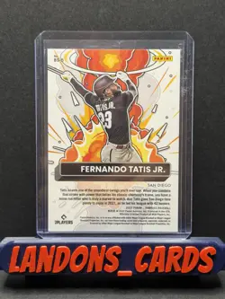 2022 Panini Donruss #BS-5 Bomb Squad Fernando Tatis Jr Gold /999 - Image 2