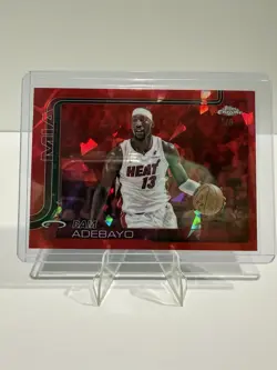 2025-26 Topps Chrome Sapphire Bam Adebayo Red 5/5 Bookend Color Match #138! - Image 1