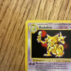 1999 Mint WOTC 32/102 Shadowless Kadabra Uncommon Pokemon Card - Image 2