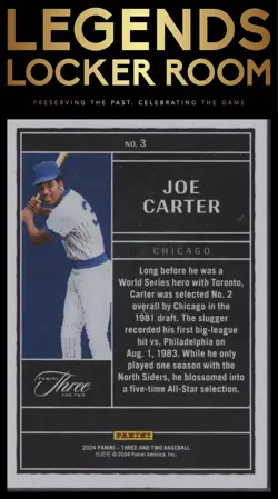 2024 Panini Three and Two #3 Joe Carter Draft Class Holo Gold #/10 - Image 2