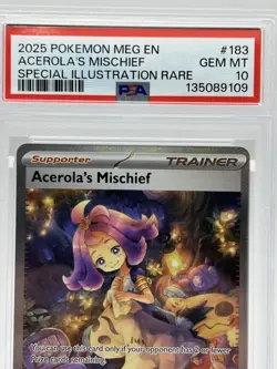 2025 Pokemon Mega Evolution Acerola's Mischief SIR 183/132 - PSA 10 GEM - Image 2
