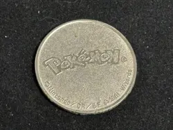Pokemon Lugia Metal Coin 2001 Wizards of the Coast WOTC Silver TCG Collectible - Image 2