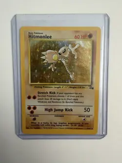 Pokemon TCG Hitmonlee 7/62 Fossil Holo Rare Unlimited English 60 HP - Image 1