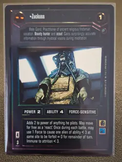 Star Wars CCG: Zuckuss Rare Foil + Free, Random 15-Card Bonus Pack - Image 1