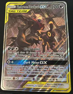 Umbreon & Darkrai GX SM241 RARE BLACK STAR JUMBO PROMO - Image 1