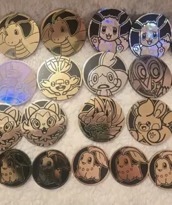 Lot of 50 Official Pokemon TCG Coins & Markers! Different Sizes & Colors! - Image 4