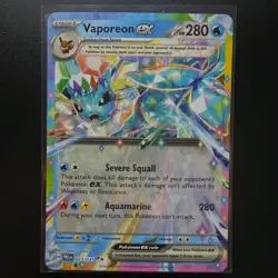 Vaporeon ex 023/131 Holo Double Rare SV: Prismatic Evolutions NM - Image 1