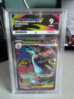 Mega Charizard EX 109/094 ACE 9 Secret Rare Phantasmal Flames Pokemon TCG - Image 1