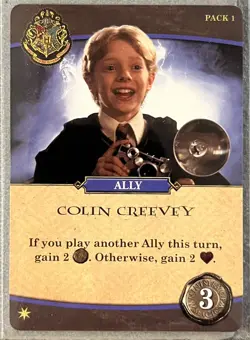 Harry Potter Hogwarts Battle CCG Promo Card Lot Colin Creevey Army Coin UNUSED - Image 2