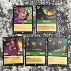 Disney Lorcana Reign of Jafar 5 Card Lot Kuzco Yzma Emperor's New Groove - Image 1