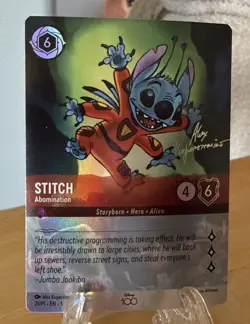 2023 Lorcana STITCH Abomination Disney100 Promo Holofoil #21/P1 (Alt. Art) - Image 1