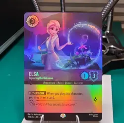 Ravensburger Disney Lorcana Elsa - Exploring the Unknown Enchanted Foil 208/204 - Image 1