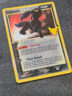 Umbreon Gold Star 17/17 Celebrations: Classic Collection Pokemon EXC - Image 5