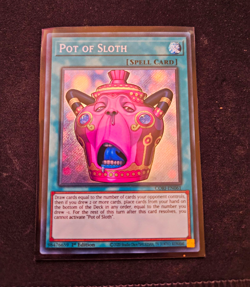 Yu-Gi-Oh! Pot of Sloth Secret Rare Holo 1st Edition Chaos Origins CORI-EN061 - Image 1