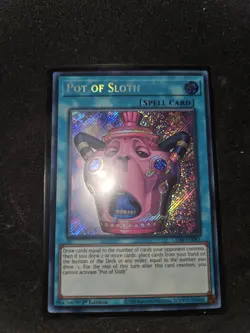 Yu-Gi-Oh! Pot of Sloth Secret Rare Holo 1st Edition Chaos Origins CORI-EN061 - Image 2