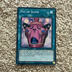 Pot of Sloth CORI-EN061 Chaos Origins Secret Rare Foil 1st Edition - Image 1