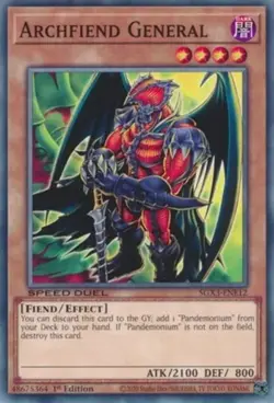 Archfiend General - SGX3-ENE12 - Common - 1st Edition Near Mint Yugioh Card - Image 1