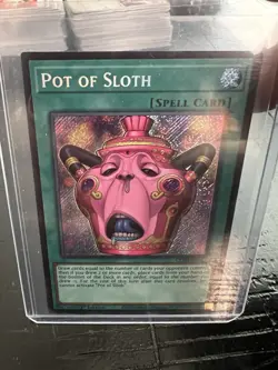 Konami Yu-Gi-Oh! TCG Pot of Sloth CP01-EN001 Champion Pack Holo Super Rare - Image 1
