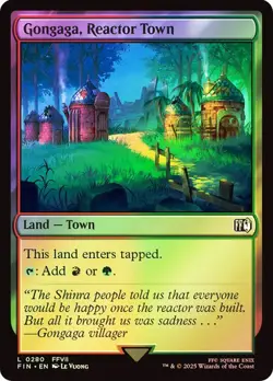 Gongaga, Reactor Town FINAL FANTASY MTG MAGIC LAND TOWN FOIL - Image 1