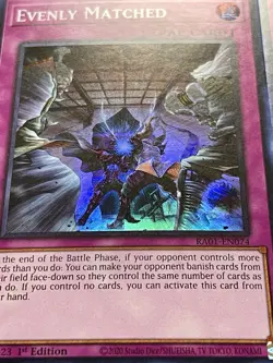 3x Evenly Matched | RA01-EN074 | NM | Super Rare | 1st Edition | YuGiOh! - Image 2
