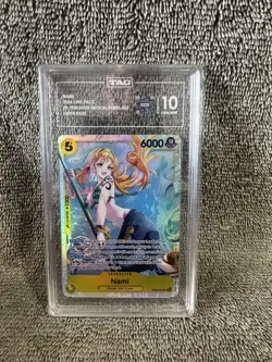 Nami EB03-053 Extra Booster: One Piece Heroines Edition Foil SR TAG Gem Mint 10 - Image 1