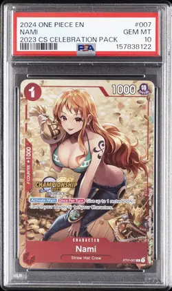 2024 ONE PIECE CHAMPIONSHIP 2023 CELEBRATION PACK #007 NAMI PSA 10 - Image 1