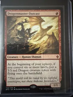 MTG Battle For Zendikar Dragonmaster Outcast 144/274 NM Mythic - Image 1