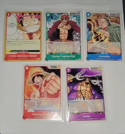 One Piece Promotion Pack 2022 Cards (Luffy,Caption Kid, Crocodile,Kaido,Event) - Image 1
