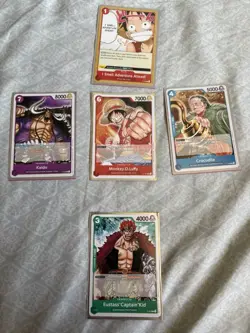 One Piece Promotion Pack 2022 Cards (Luffy,Caption Kid, Crocodile,Kaido,Event) - Image 1