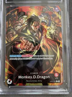 CGC 10 Gem Mint Monkey D. Dragon OP07-001 Leader Alt. Art Parallel One Piece TCG - Image 2