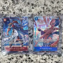 Bandai One Piece Card Game Edward Newgate Vivi Lot 2 JP Holo Alt Art OP16 - Image 1