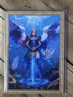 One Piece CCG Goddess Nami Metal Card - Blue & White Winged Angel Sword /78 - Image 1
