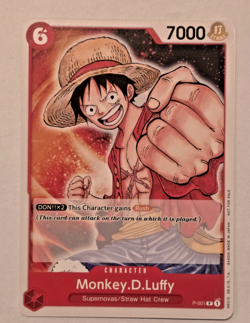 One Piece Card Game Promo Pack 2022 Monkey.D.Luffy P-001 Pre Errata Promo Card! - Image 1