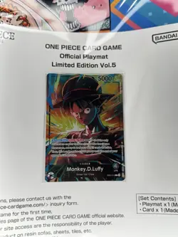 IN HAND! One Piece Card Official Playmat Limited Edition Vol.5 & Promo Card ENG. - Image 2