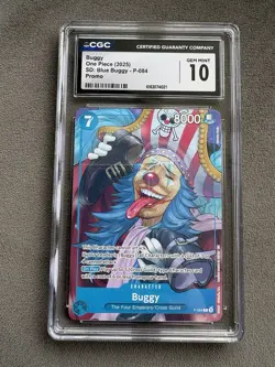 One Piece Card Game Buggy P-084 - CGC 10 Gem Mint - Promo Foil. Free UK Delivery - Image 1