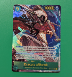 Bandai Dracule Mihawk Secret Rare Holo Alt Art OP14-119 Seven Warlords - Image 1