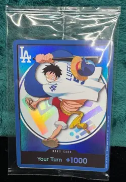2026 ONE PIECE Dodgers MONKEY D LUFFY promo card factory sealed SGA Don - Image 1