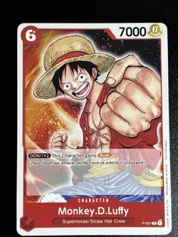 Monkey D Luffy Pre-Errata P-001 Promotion Pack 2022 One Piece Promo A - Image 1